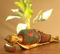 Brass Stone Work Sleeping Buddha
