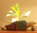 Brass Stone Work Sleeping Buddha