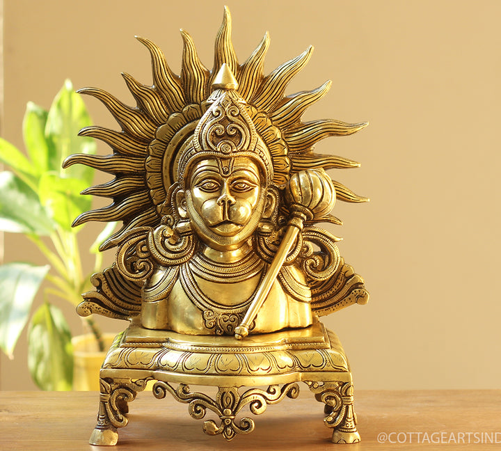 Brass Hanuman SuryaChakra