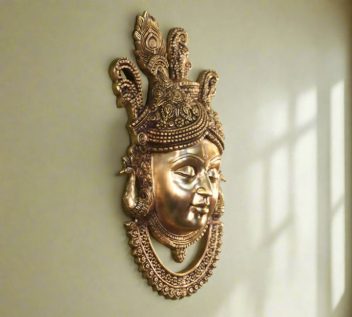 Brass Srinathji Wall Art – Divine Presence in Brass