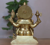 Brass Ganesh Seated – Exceptional Craftsmanship