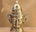 Brass Shiva Gauri Mukhlingam Mask 14"