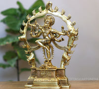 Brass Supreme Quality Shiva in Gajasurasamhara Form