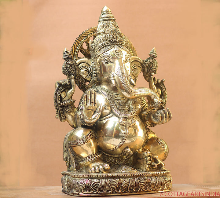 Brass Ganesh SuperFine 19"