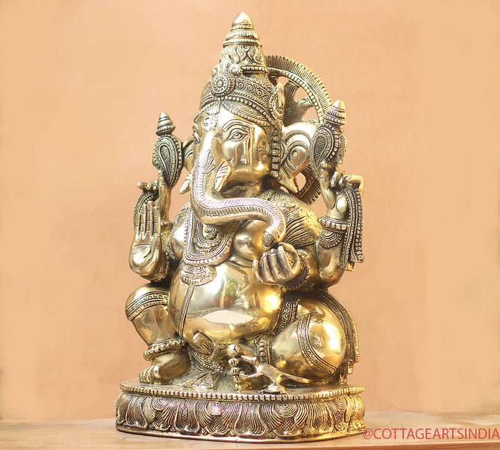 Brass Ganesh SuperFine 19"