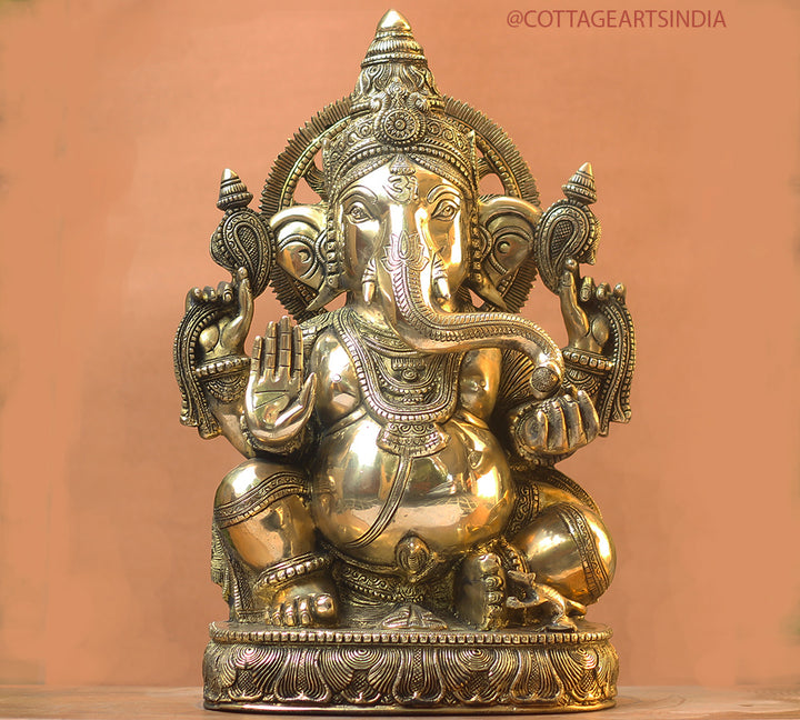 Brass Ganesh SuperFine 19"