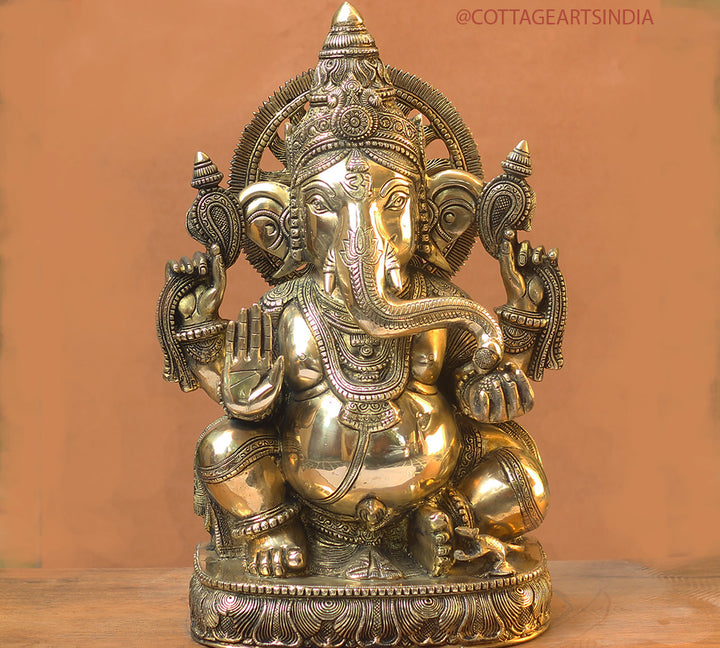 Brass Ganesh SuperFine 19"