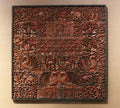 Wooden Carved Wall Hanging With Brass Shiva Mask