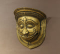Wooden Carved Wall Hanging With Brass Shiva Mask