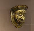 Wooden Carved Wall Hanging With Brass Shiva Mask