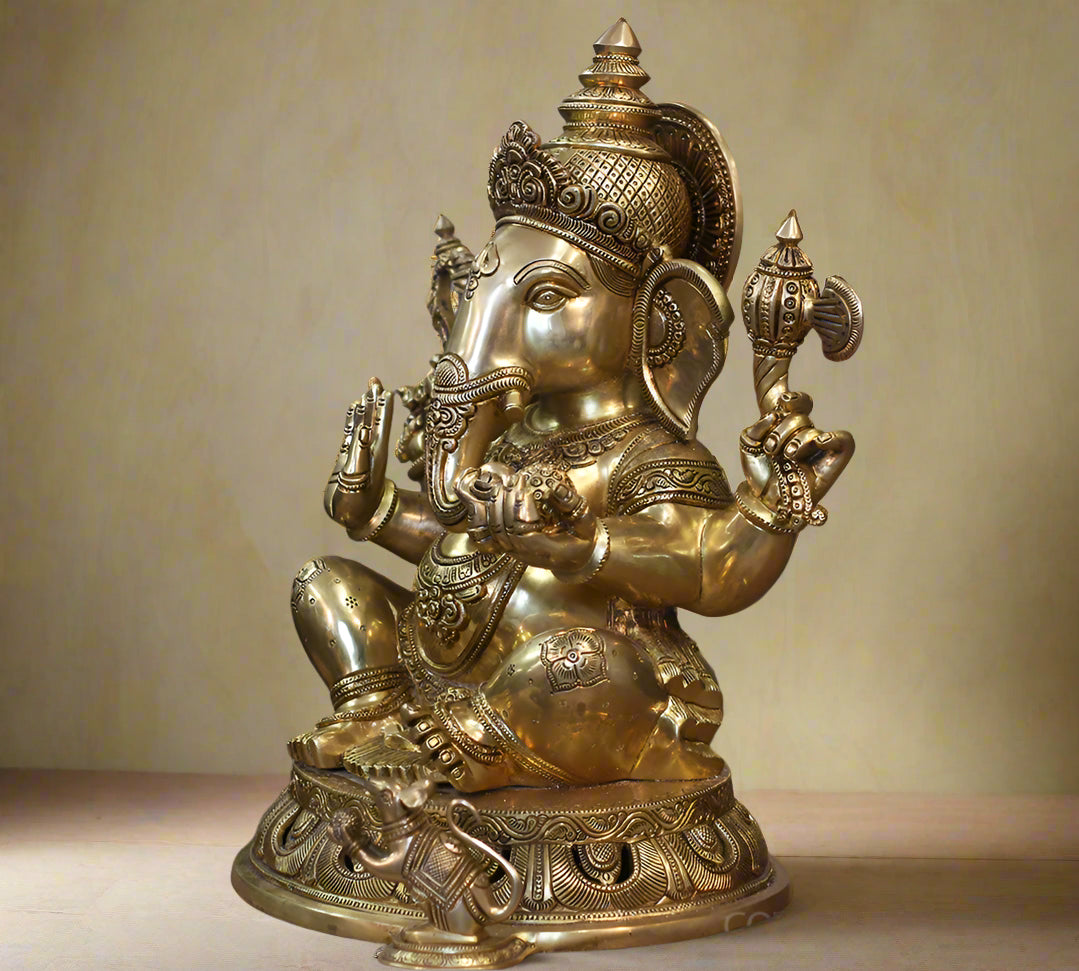 Premium Brass Exquisite Work Ganesha