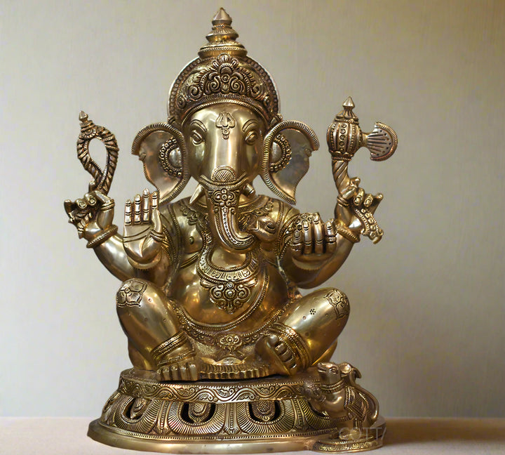 Premium Brass Exquisite Work Ganesha