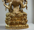 Brass Laxmi Seated On Lotus -Exceptional Fine Carving