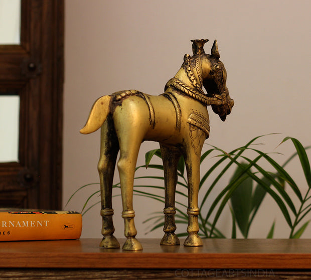 Brass Vintage Finished Horse