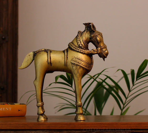Brass Vintage Finished Horse