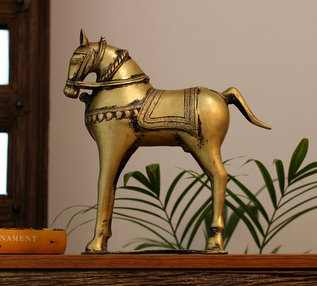 Brass Vintage Finished Horse
