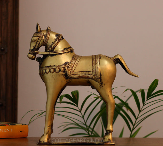 Brass Vintage Finished Horse