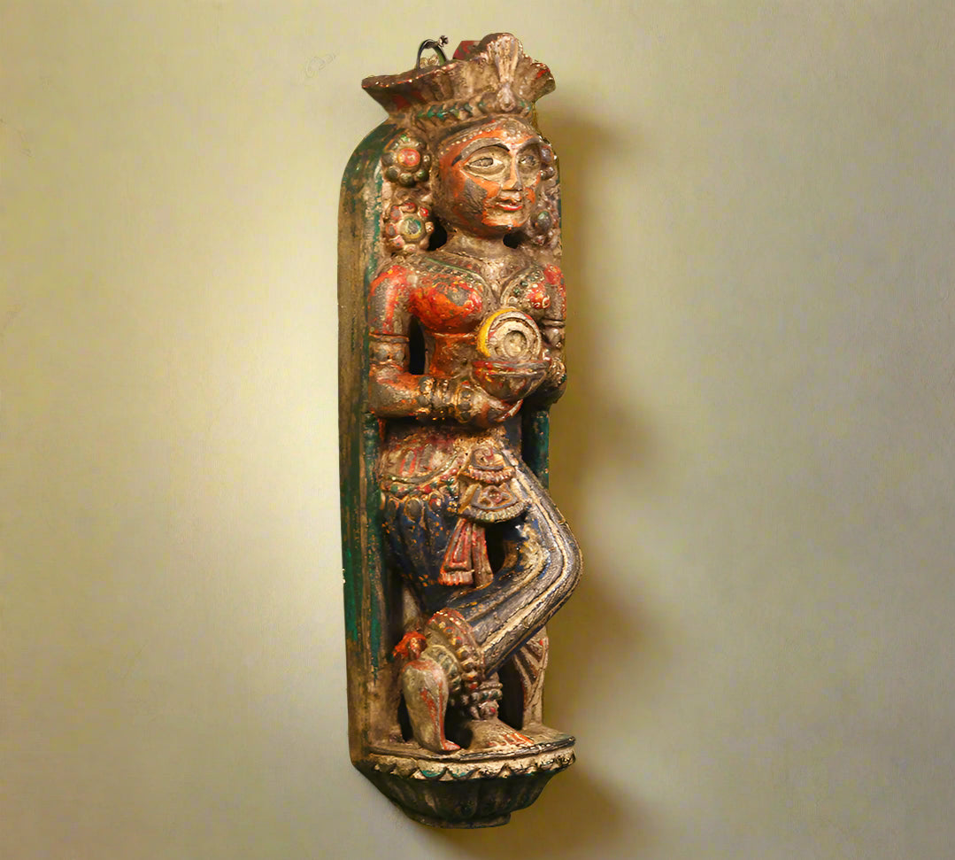 Wooden Vintage Finished Doll Wall Hanging
