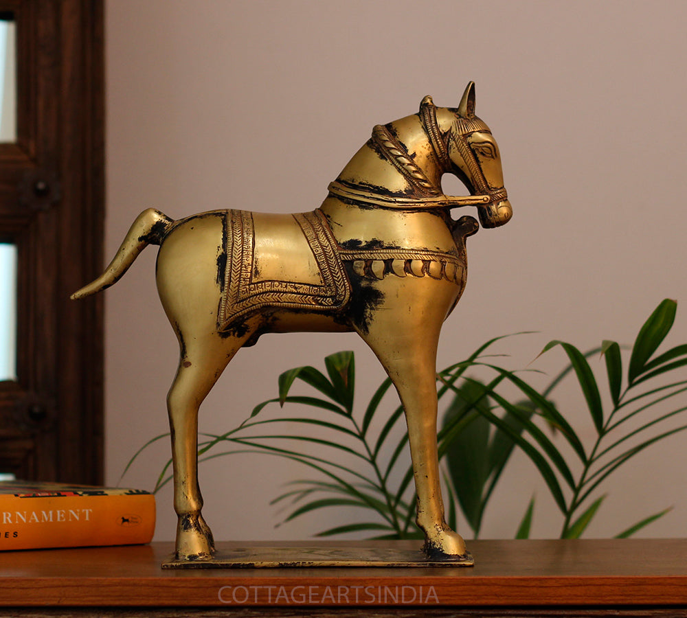 Brass Vintage Finished Horse
