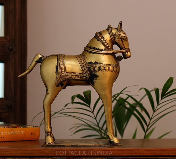Brass Vintage Finished Horse