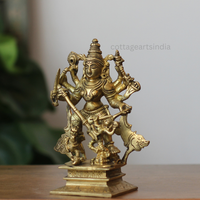 Handcrafted Brass Goddess Durga Mahishasuramardini Idol