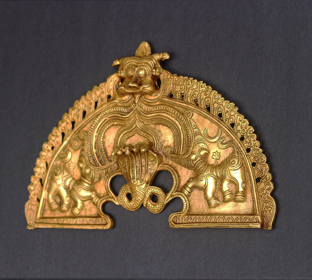 Brass Prabhawali Sheshnaag and Kirtmukha 13"