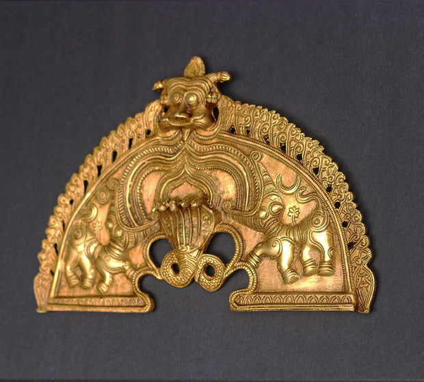 Brass Prabhawali Sheshnaag and Kirtmukha 13"