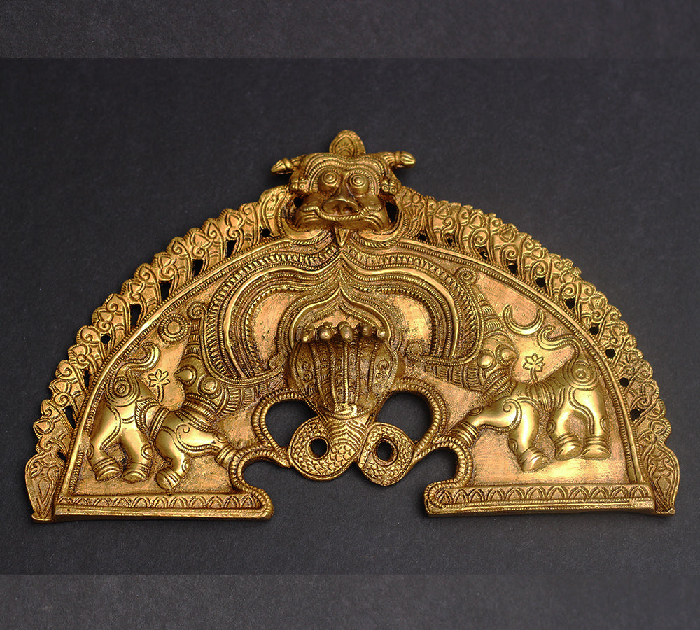 Brass Prabhawali Sheshnaag and Kirtmukha 13"
