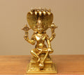Brass Vishnu Sitting 10"
