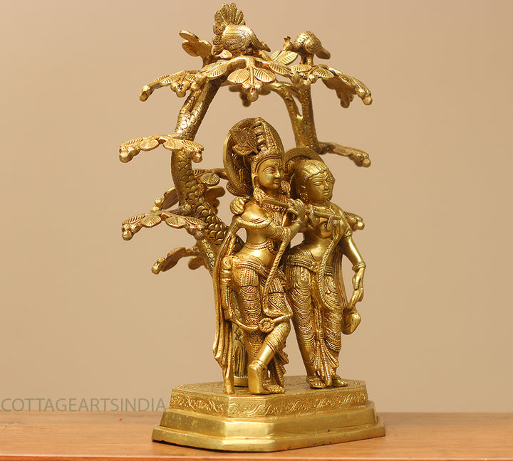 Brass Radha Krishna Tree