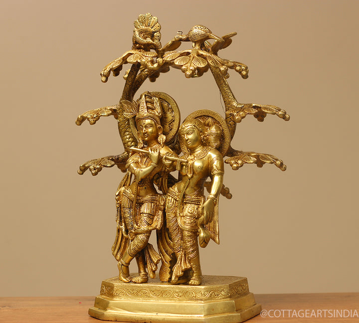 Brass Radha Krishna Tree