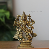 Handcrafted Brass Goddess Durga Mahishasuramardini Idol