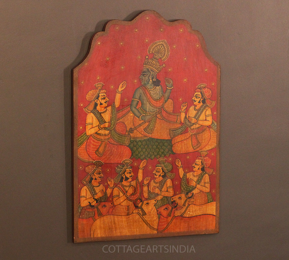 Miniature Painting on Wood - Krishna