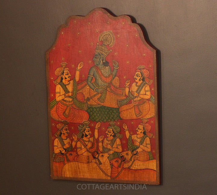 Miniature Painting on Wood - Krishna