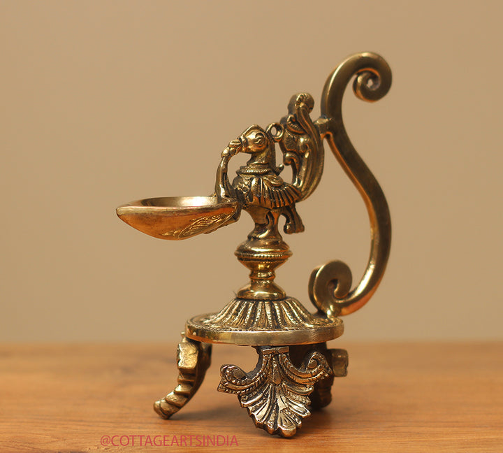 Brass Oil Lamp- Diya Annapakshi