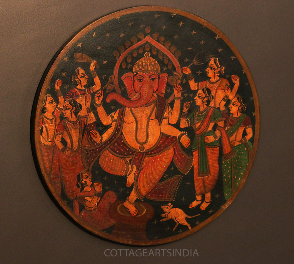 Miniature Painting on Wood - Ganesh ji