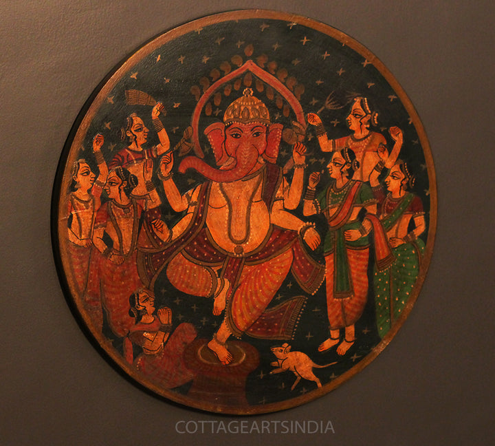 Miniature Painting on Wood - Ganesh ji