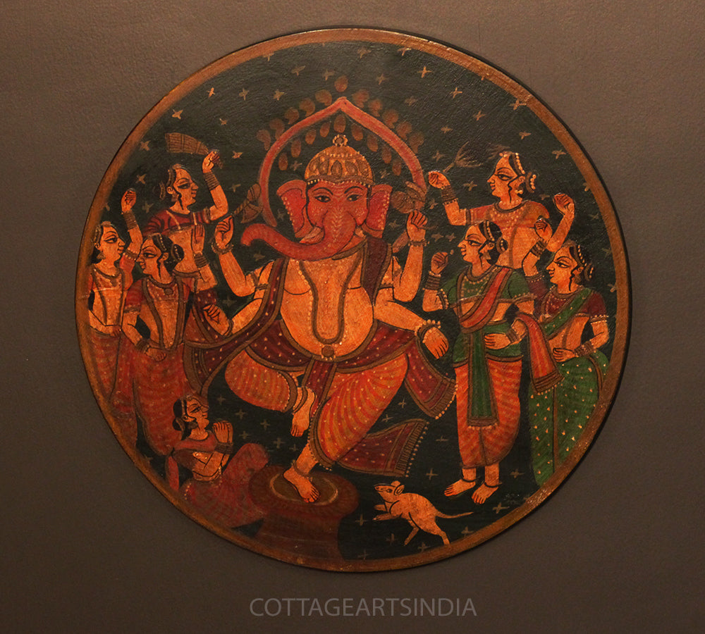 Miniature Painting on Wood - Ganesh ji