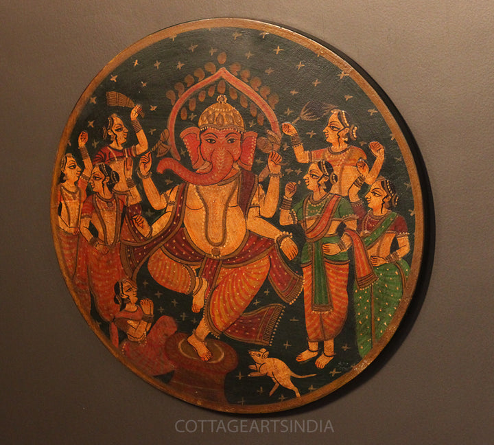 Miniature Painting on Wood - Ganesh ji