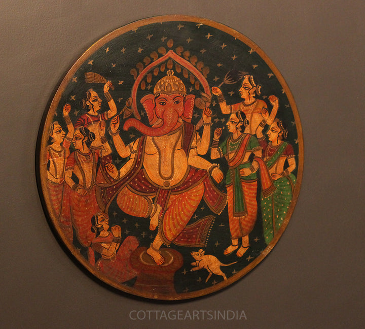 Miniature Painting on Wood - Ganesh ji