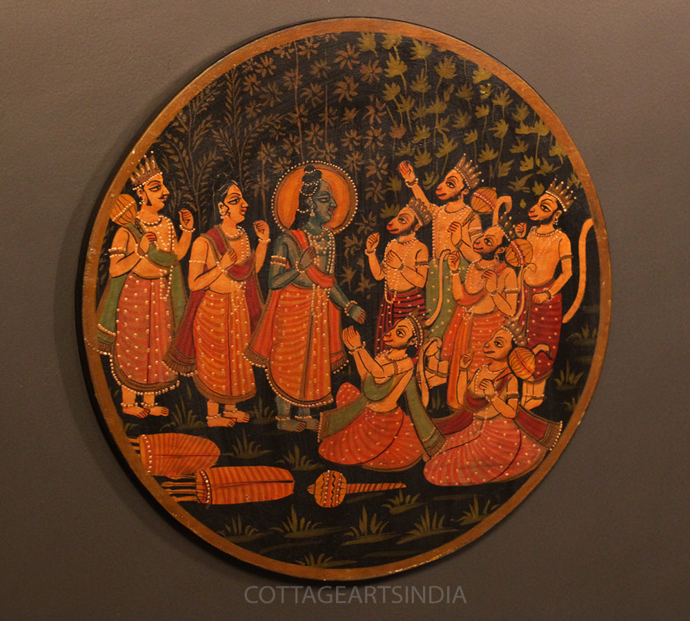 Miniature Painting on Wood -Ramji In Vanvaas