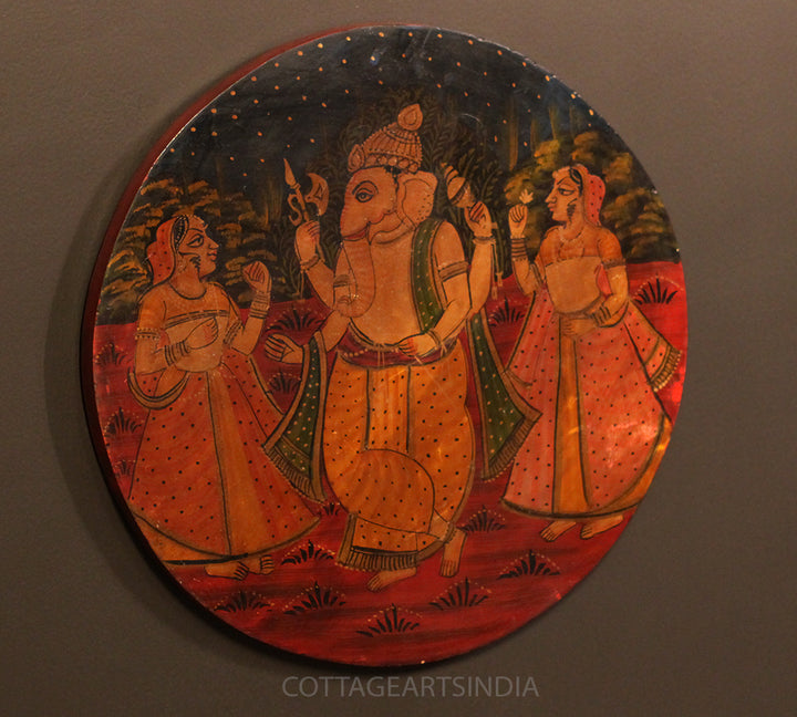 Miniature Painting on Wood - Ganesh ji
