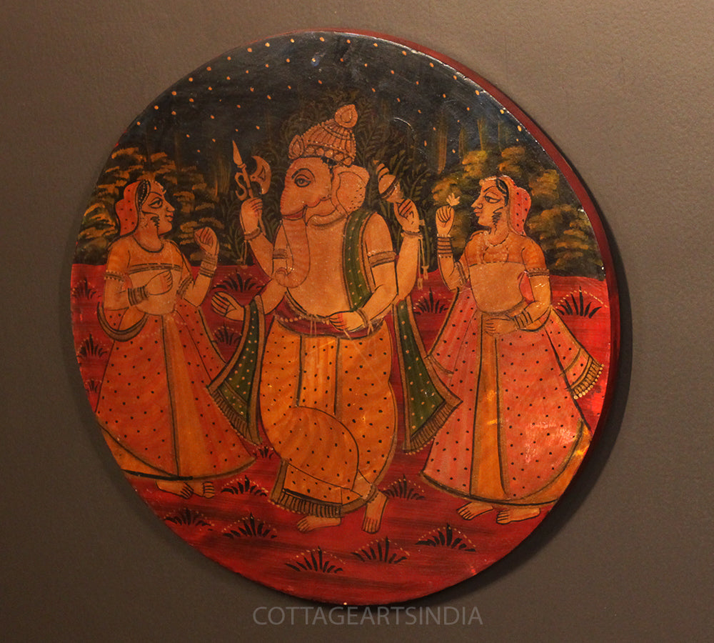 Miniature Painting on Wood - Ganesh ji