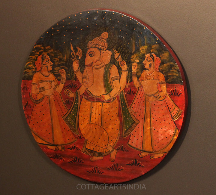 Miniature Painting on Wood - Ganesh ji