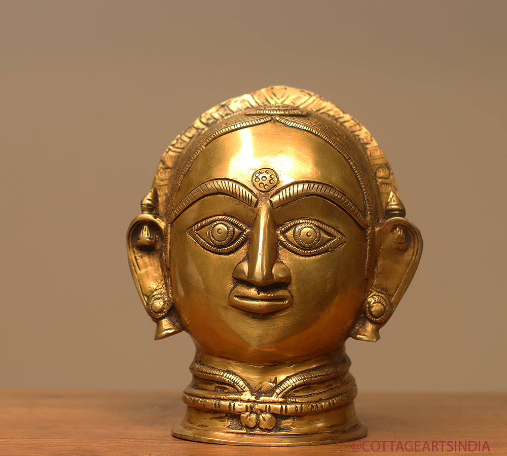 Brass Gauri Head 9"