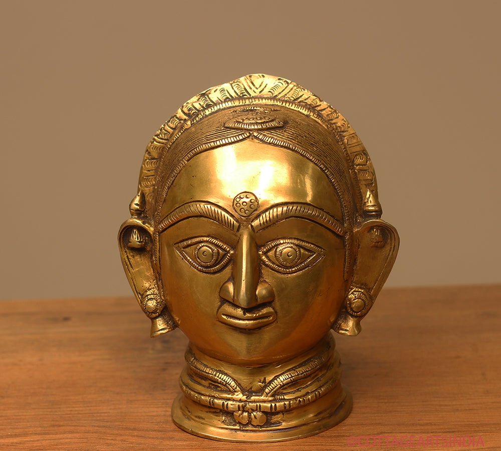 Brass Gauri Head 9"