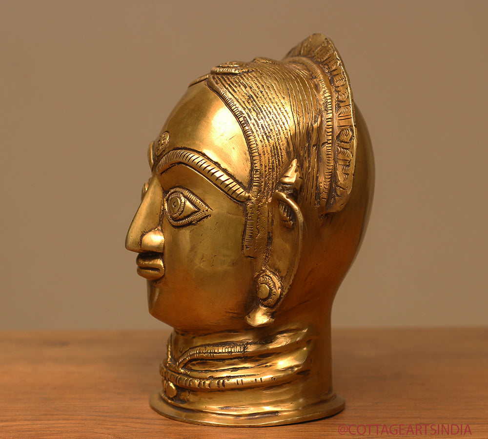 Brass Gauri Head 9"