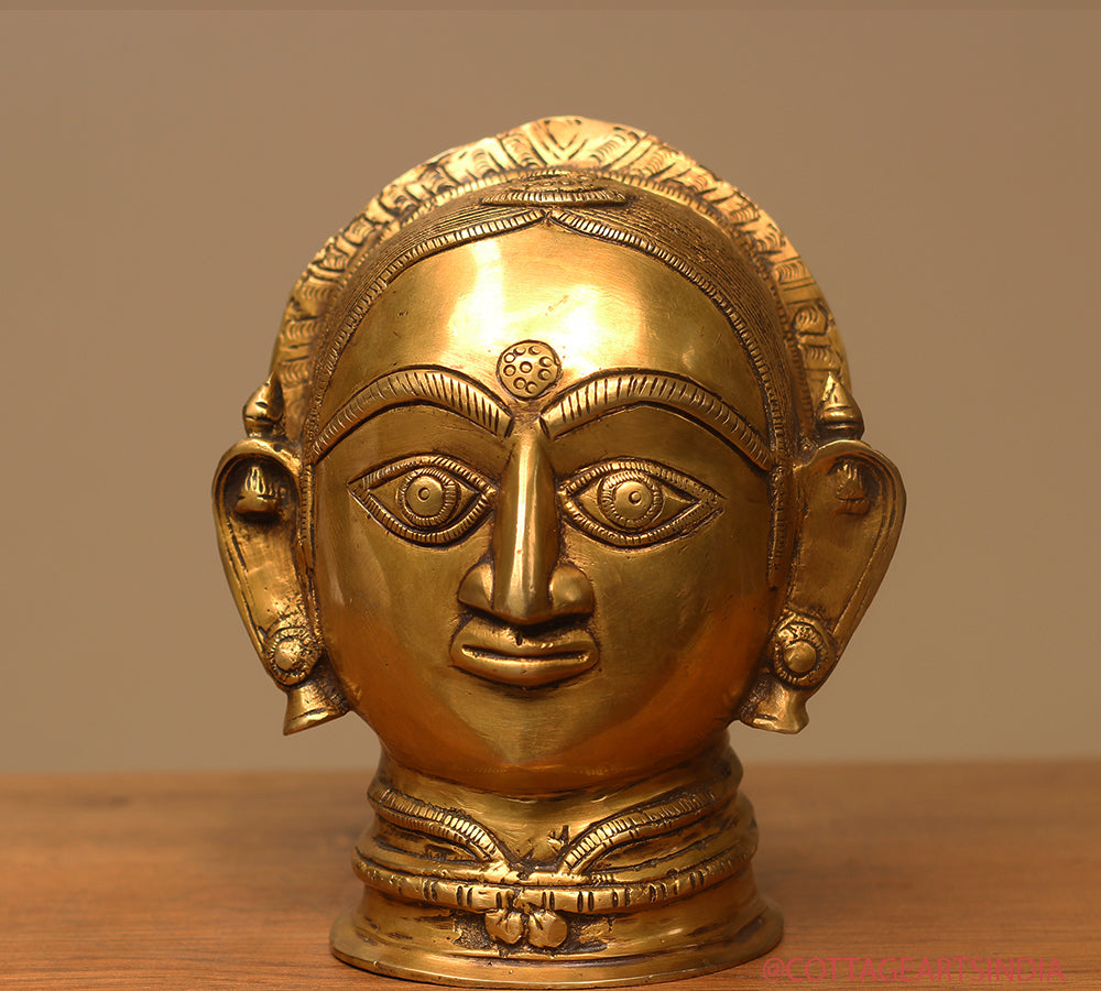 Brass Gauri Head 9"