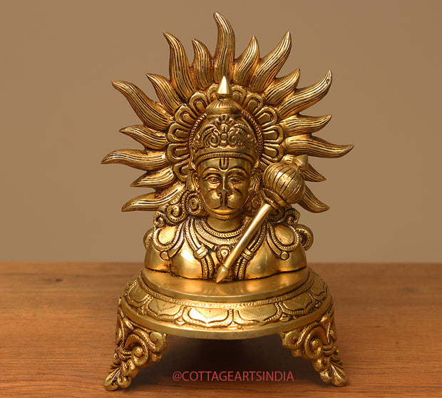 Brass Hanuman SuryaChakra