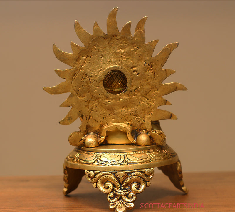 Brass Hanuman SuryaChakra